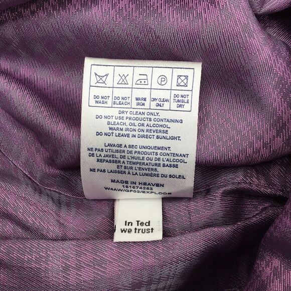 Ted Baker Dress Pant Womens sz 1 US 0-2 Wide Leg Herringbone Wool Blend NEW - Picture 11 of 11